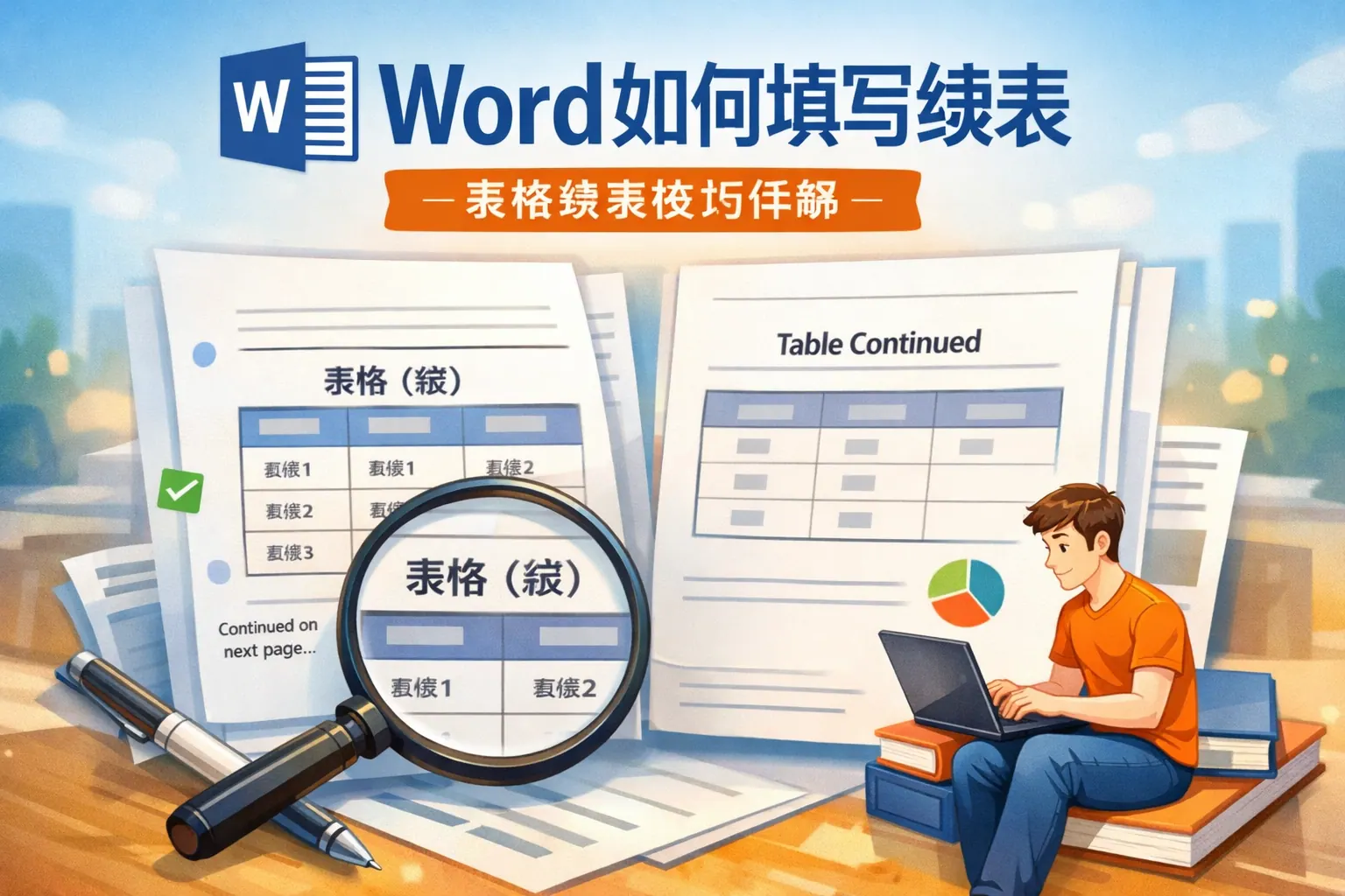 word如何填写续表