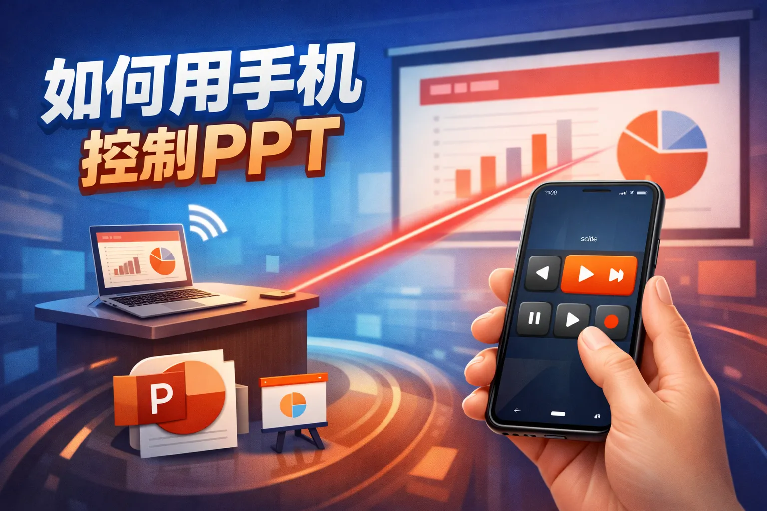 如何用手机控制ppt
