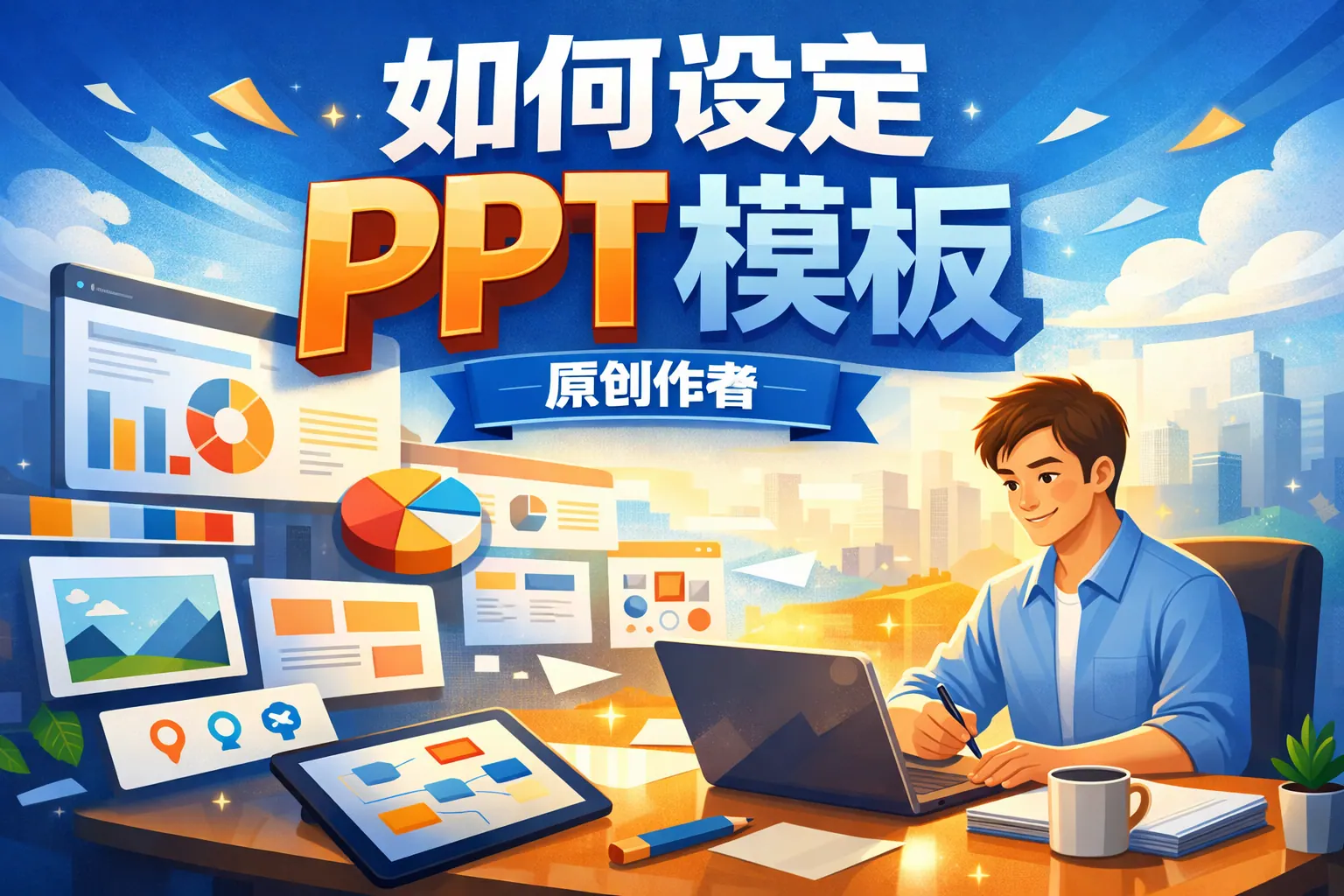 如何设定ppt模板 原创作者