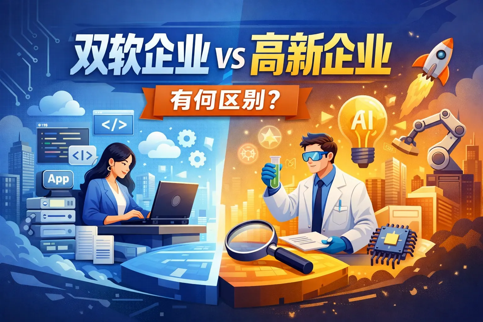 双软企业高新企业区别