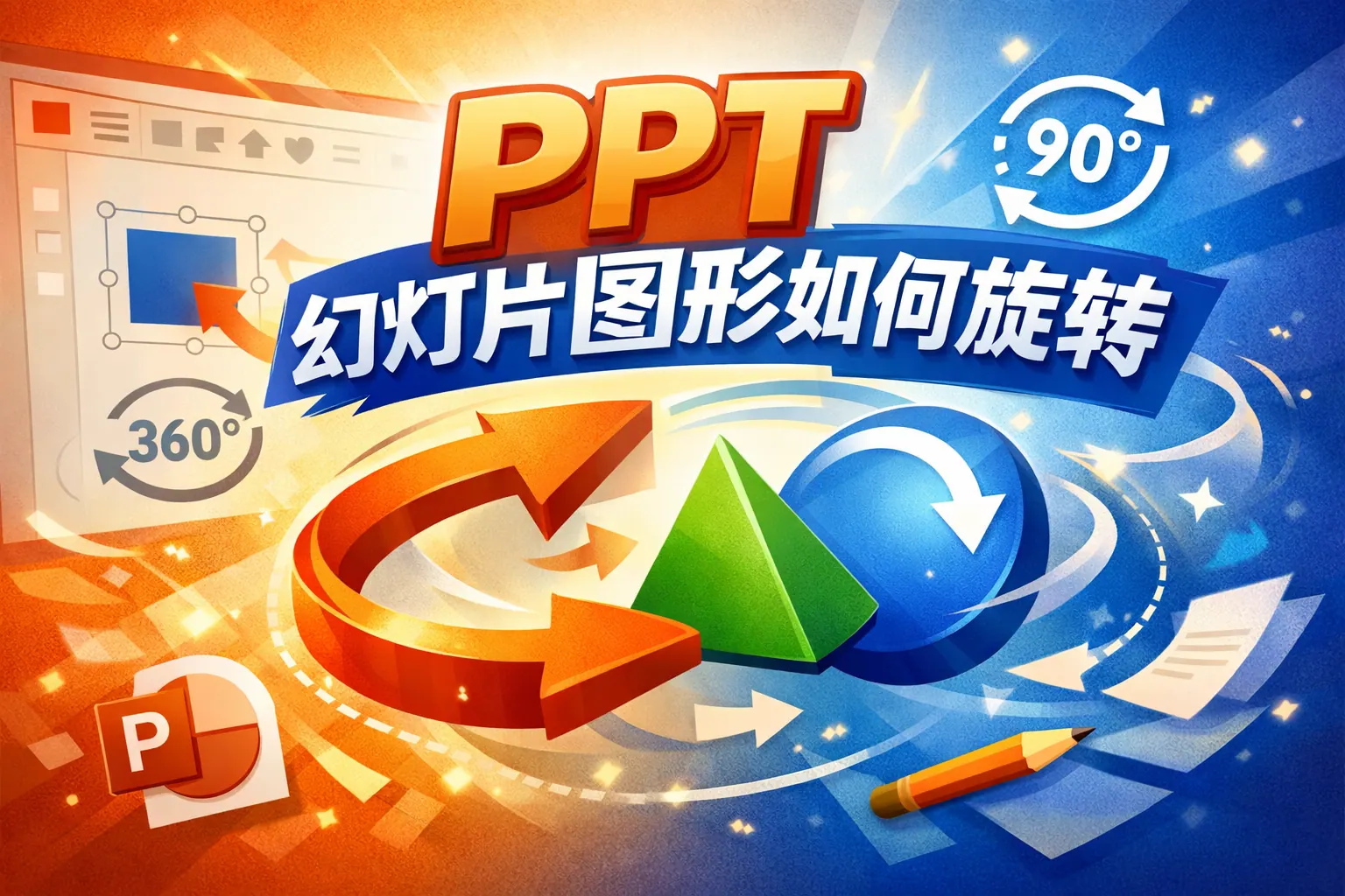 ppt幻灯片图形如何旋转