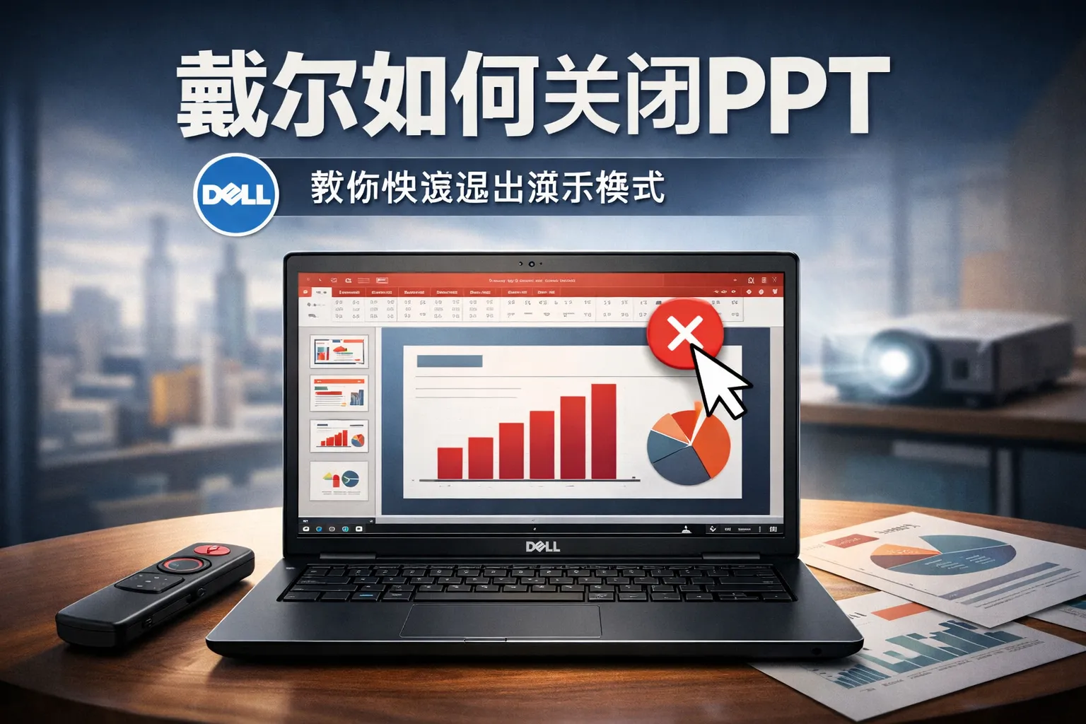 戴尔如何关闭ppt