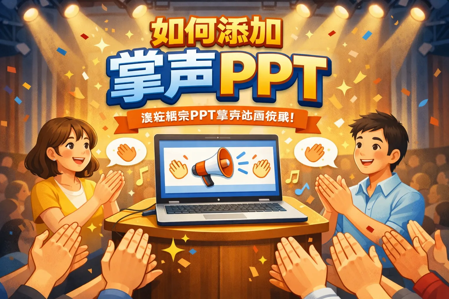 如何添加掌声ppt
