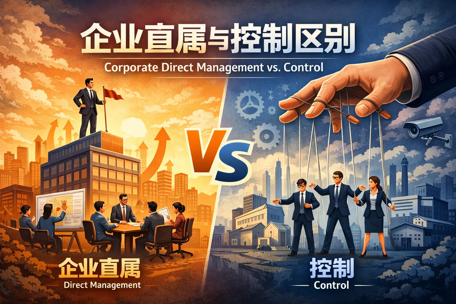 企业直属与控制区别