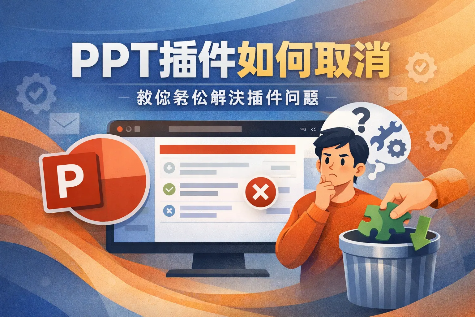 ppt插件如何取消