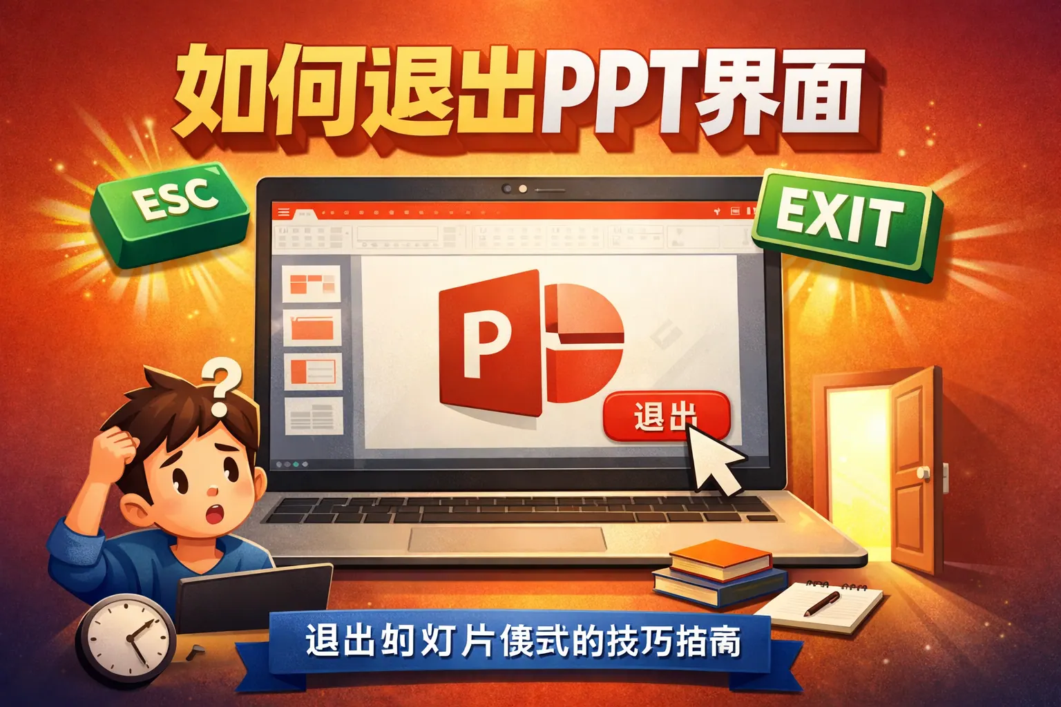 如何退出ppt界面