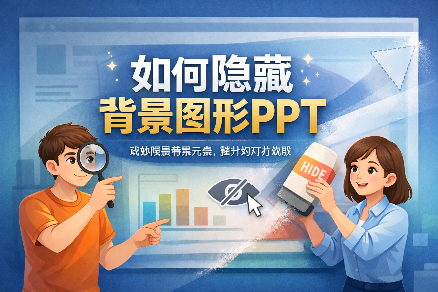 如何隐藏背景图形ppt