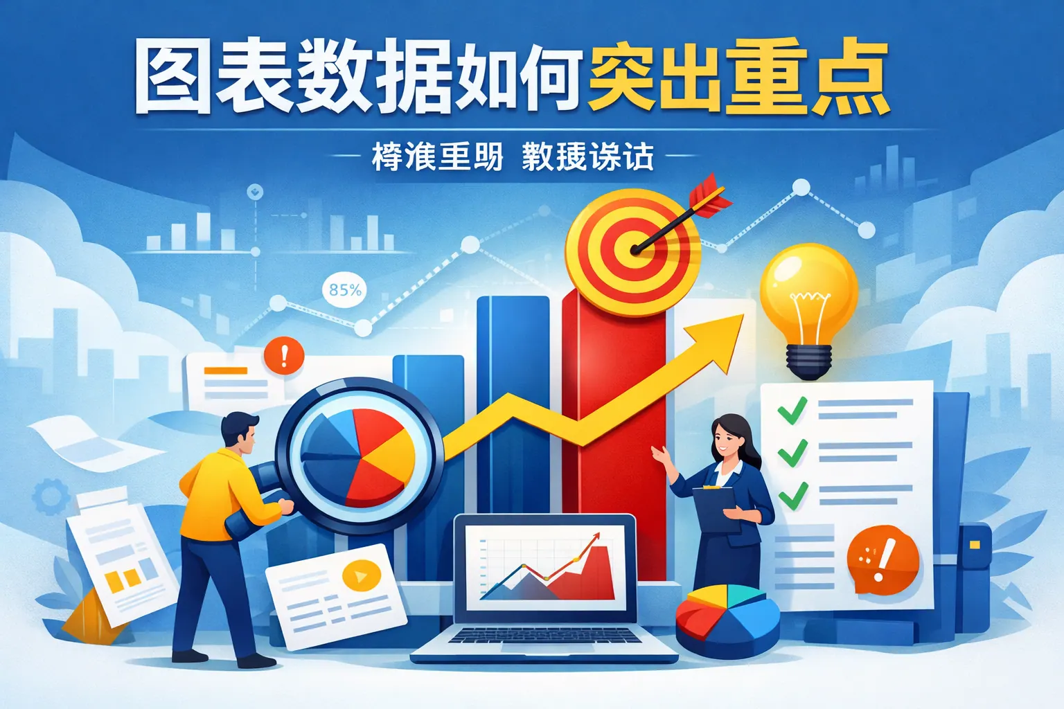 ppt展示图表数据如何突出重点