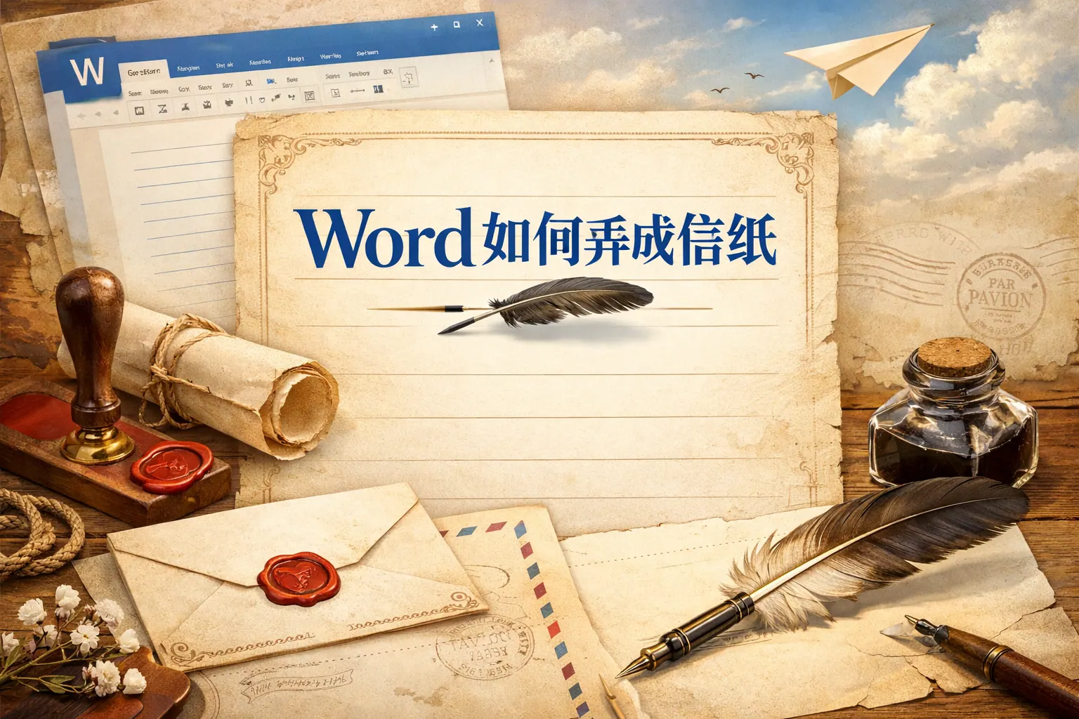 word 如何弄成信纸