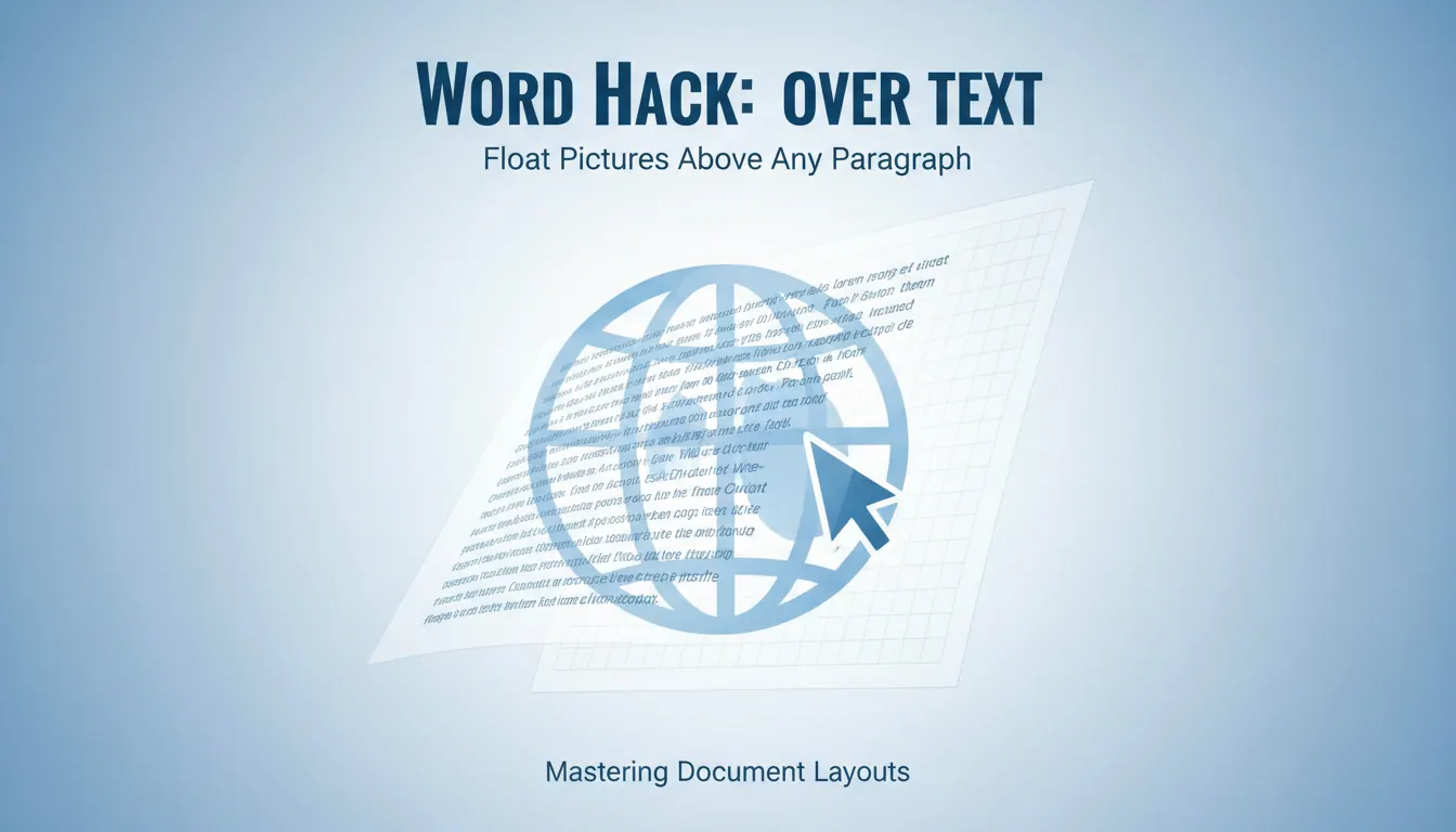 如何在word 让图浮在字上