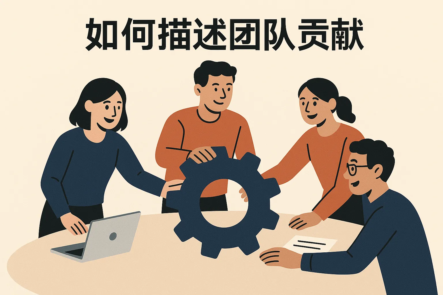 如何描述团队贡献