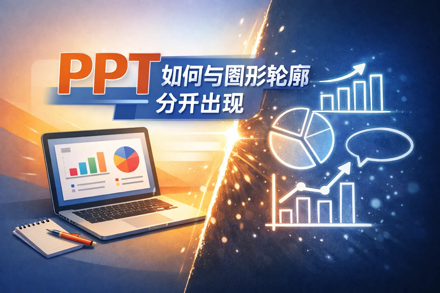 PPT如何与图形轮廓分开出现