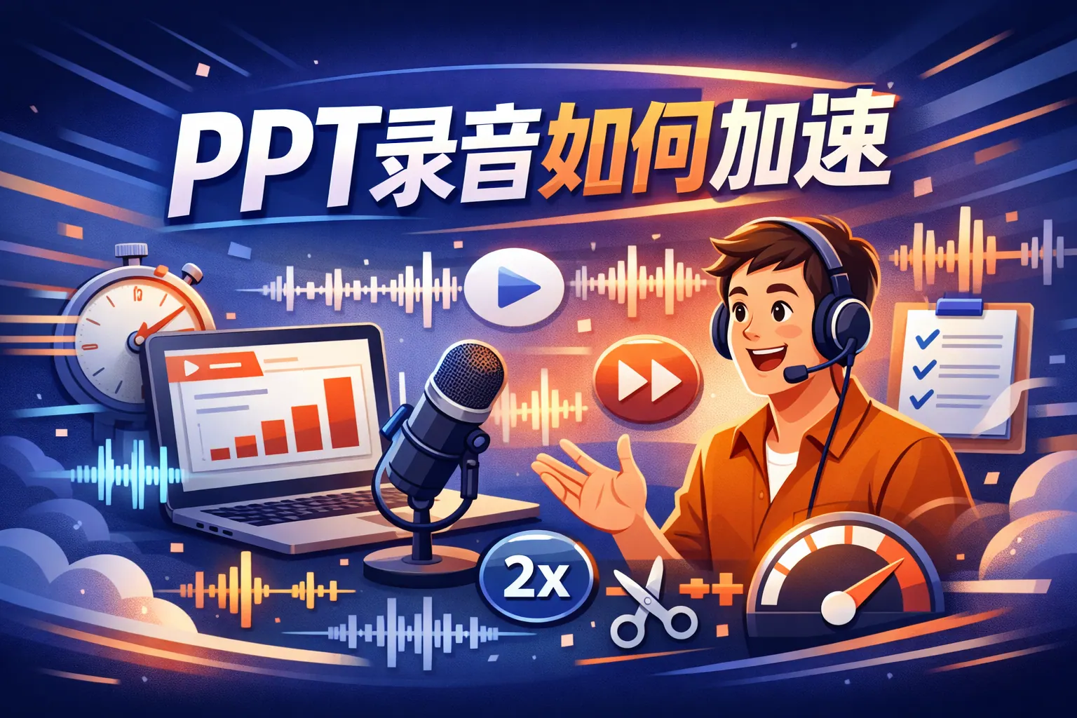 PPT录音如何加速