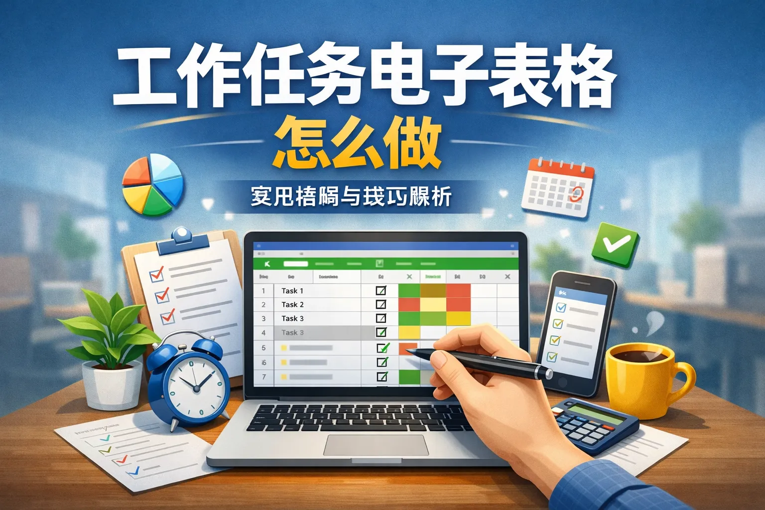 工作任务电子表格怎么做