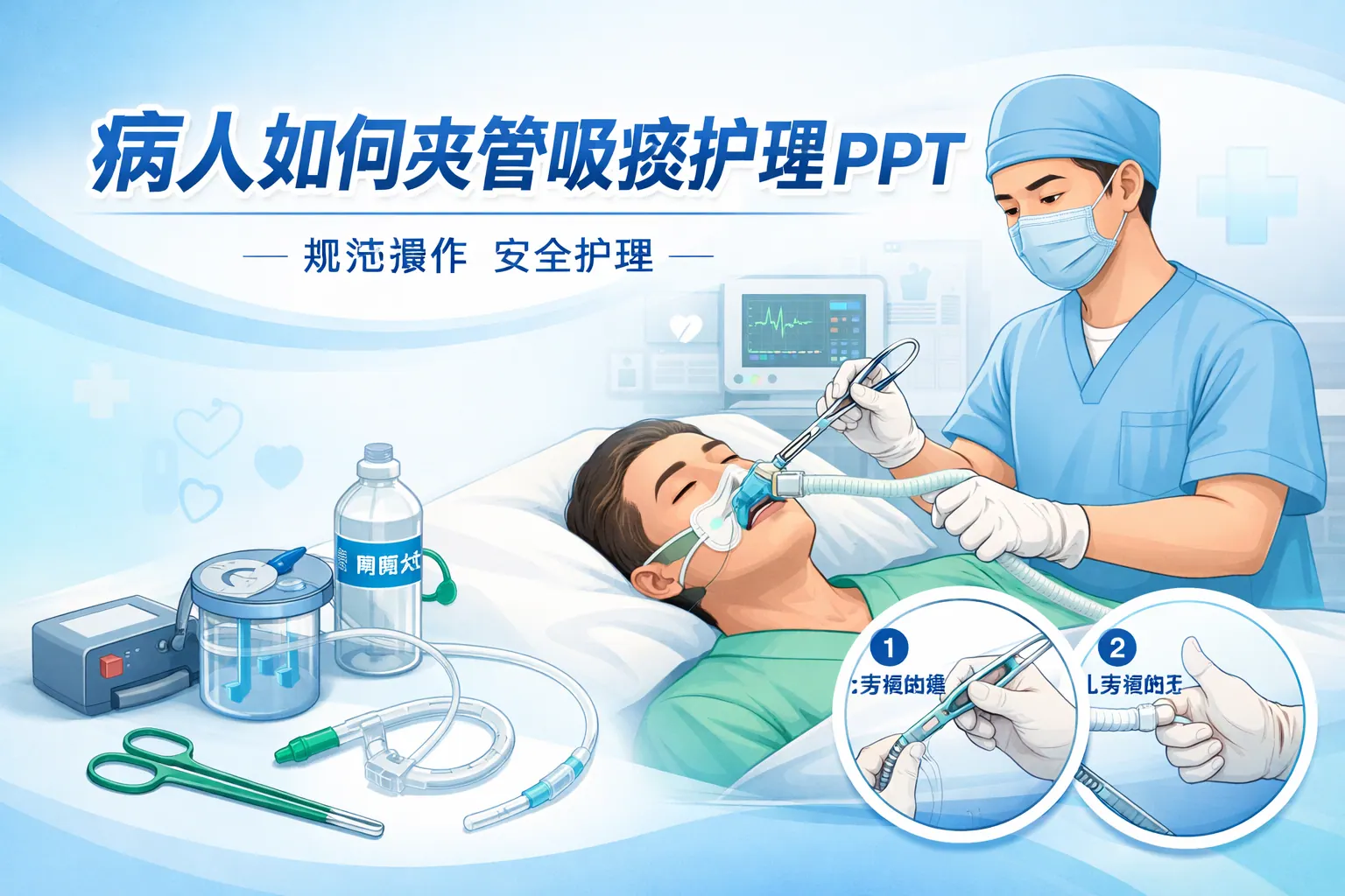 病人如何夹管吸痰护理ppt