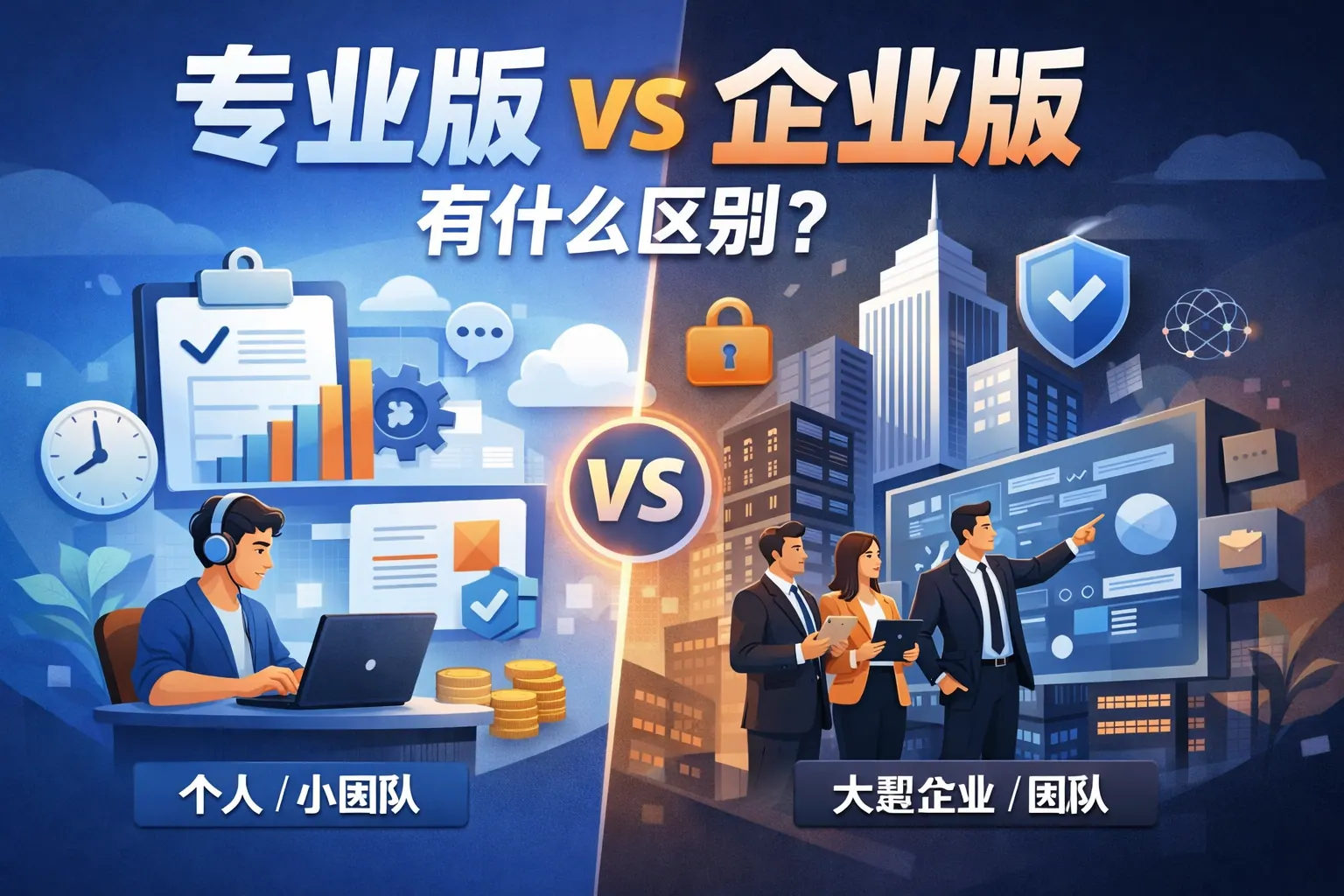 专业版 企业版什么区别