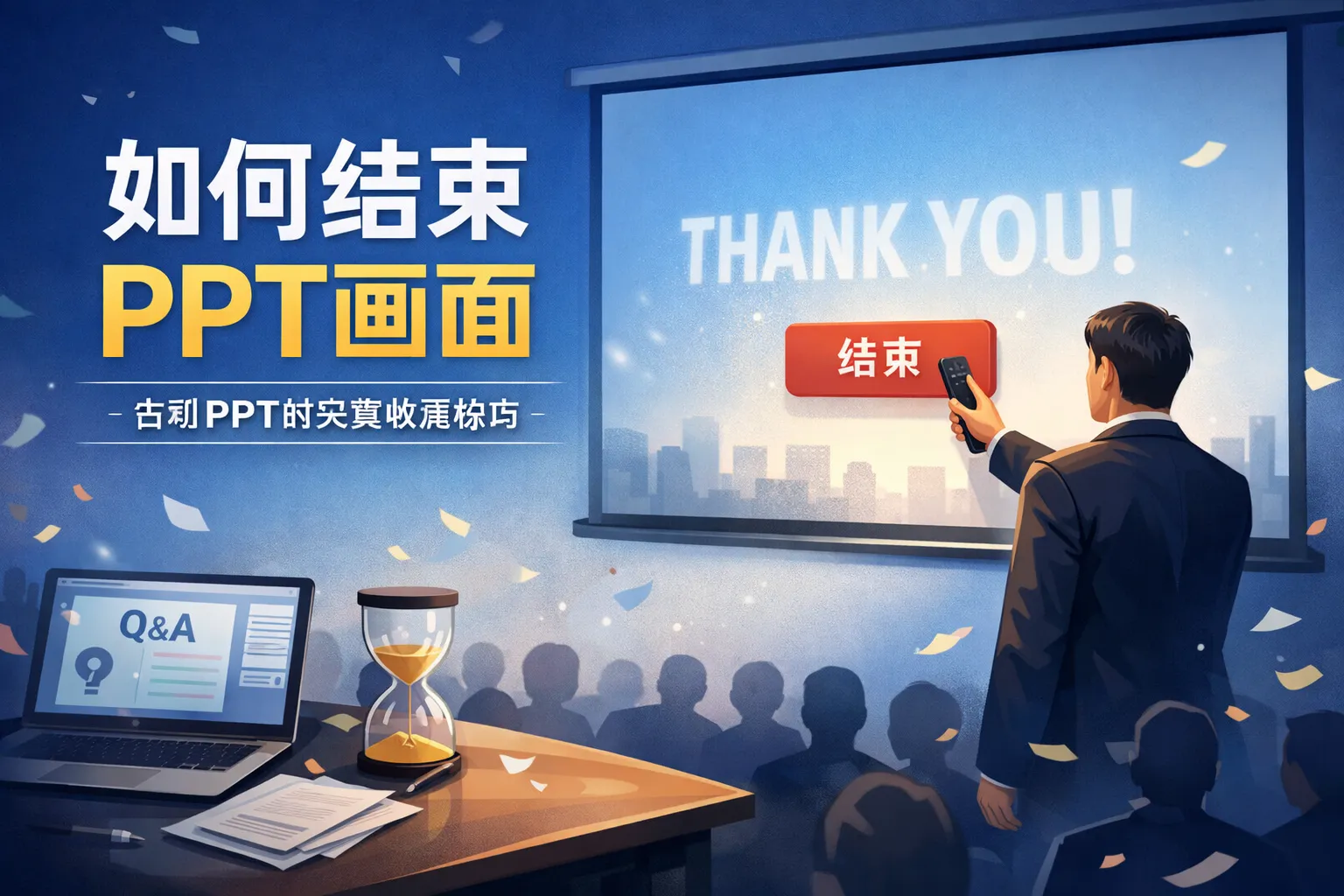 如何结束ppt画面