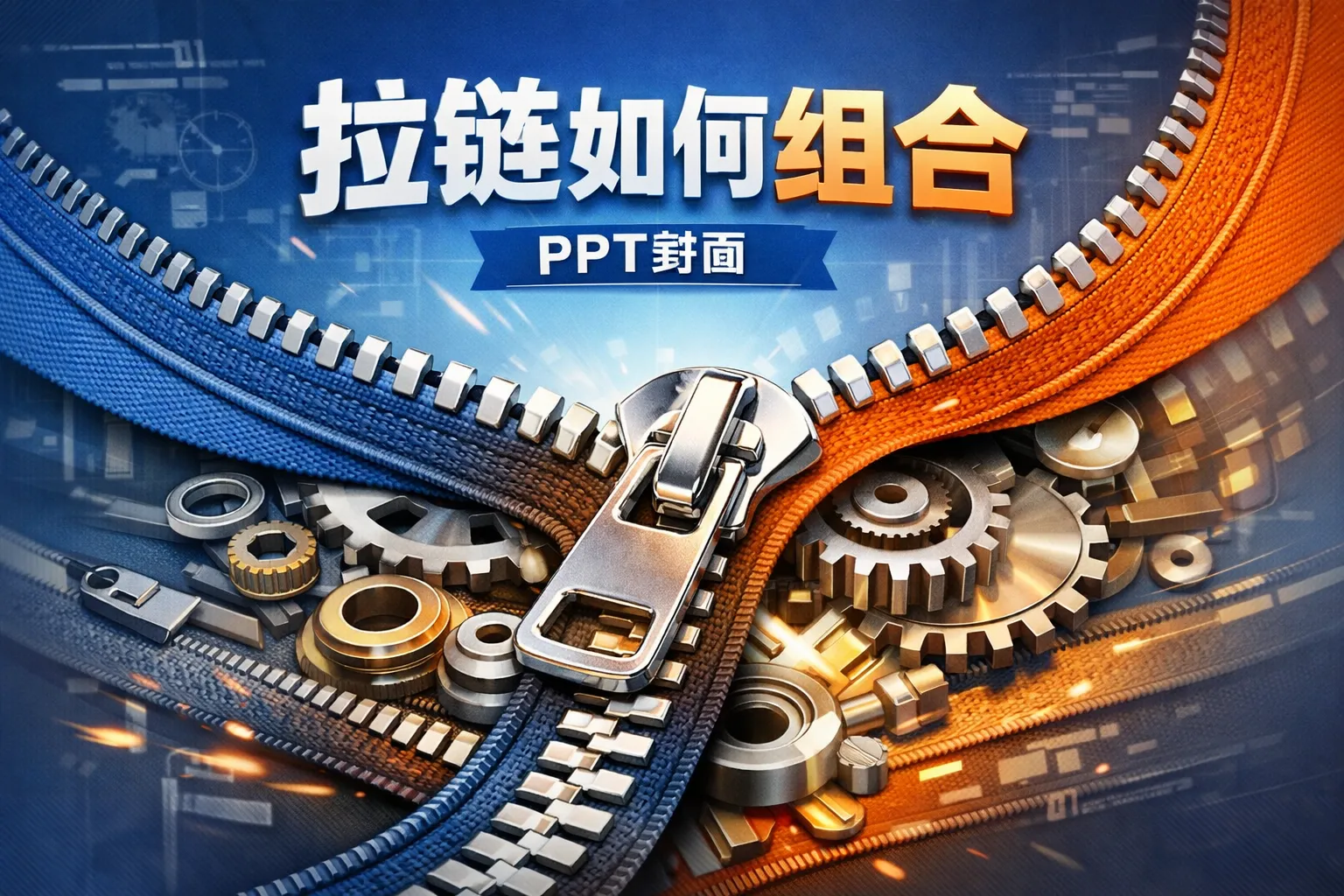 ppt拉链如何组合