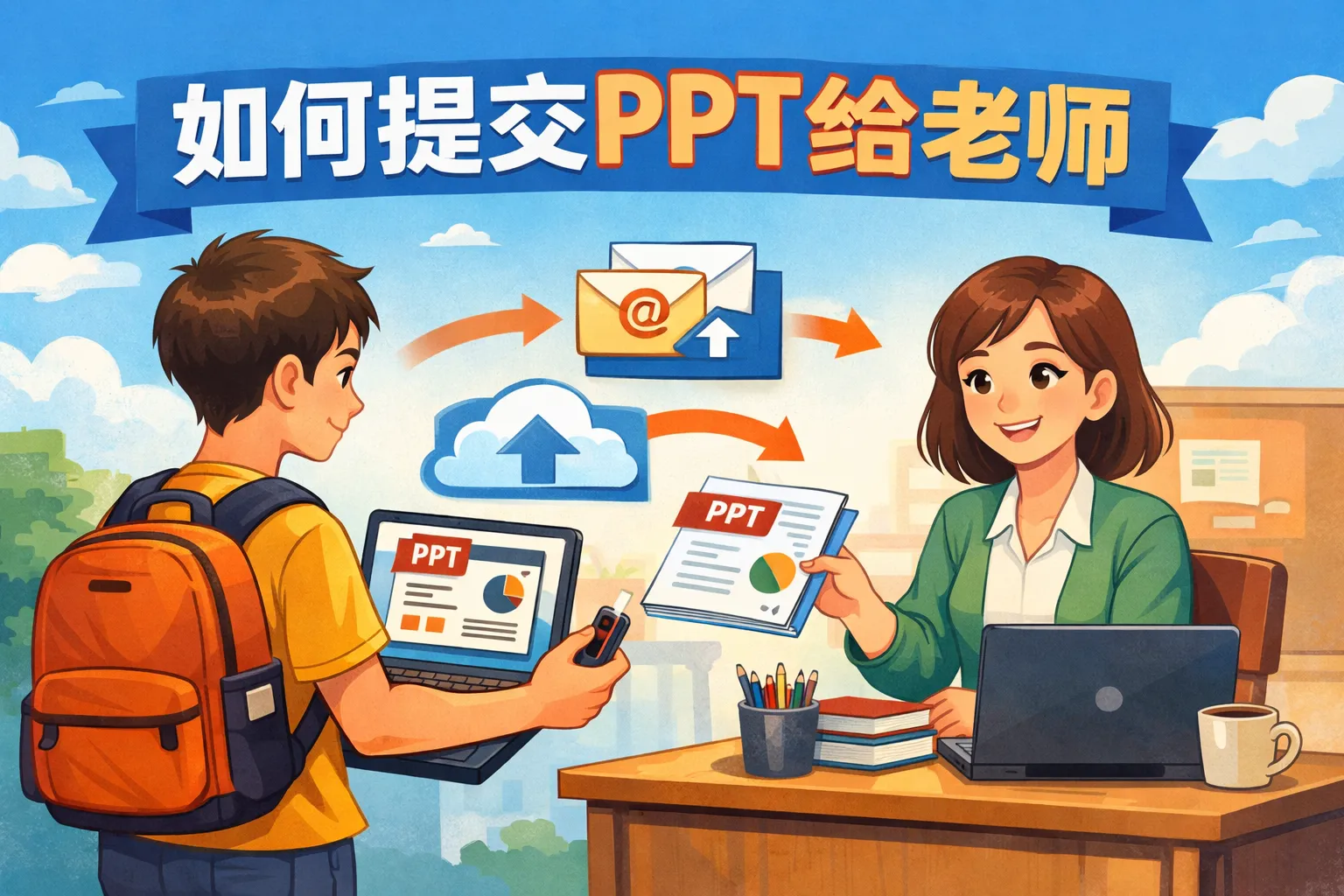 如何提交ppt给老师